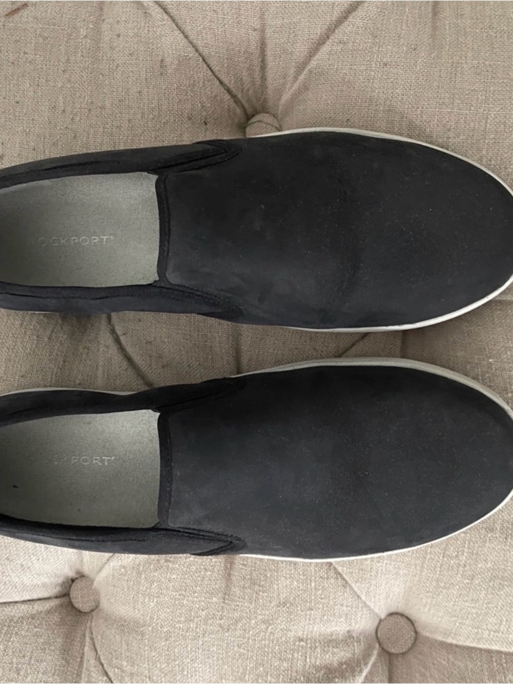 Black Slip-On steel toe Sneakers for women by Rockport